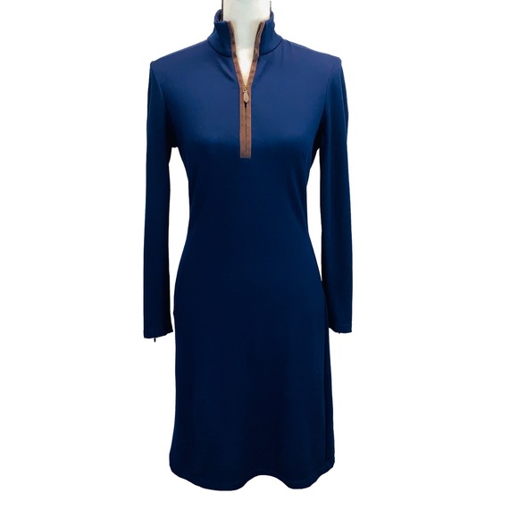 J. McLaughlin Dresses & Skirts - J.McLaughlin Navy Blue Bedford Long Sleeves Dress
